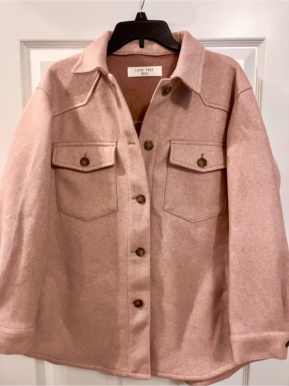 Love Tree Soft Pink Shacket